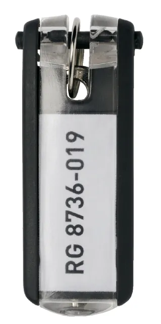 Sleutellabel Durable 1957 met ring zwart-1