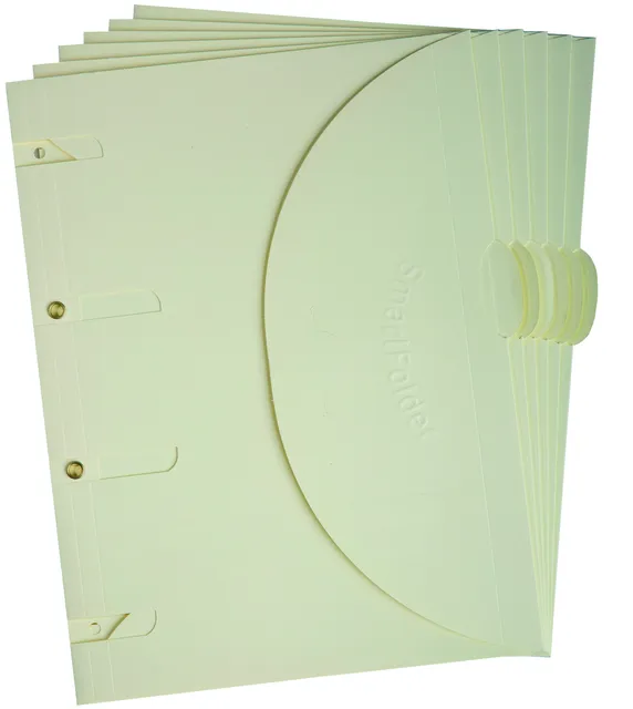 Smartfolder geperforeerde opbergmappen A4 Beige 6 stuks-1