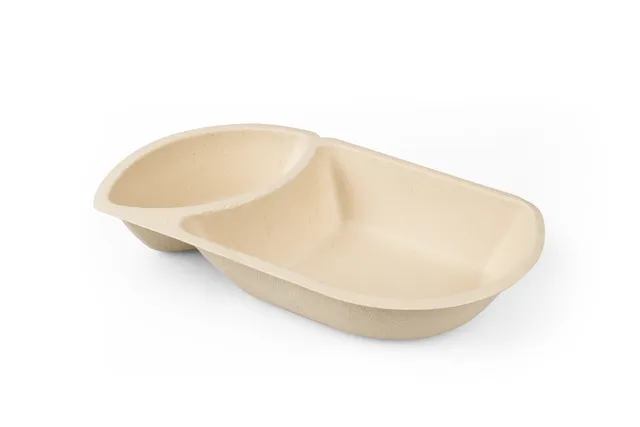 Snackbakje IEZZY A22 suikerriet PFAS-vrij 194x110x36mm 50 stuks-1