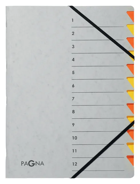 Sorteermap Pagna Easy A4 12 tabs oranje/geel-1