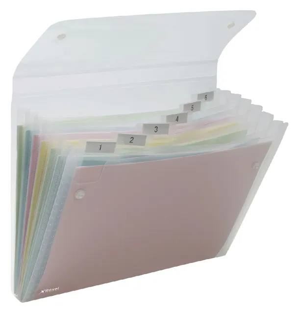 Sorteermap Rexel Ice 6-vaks transparant-1