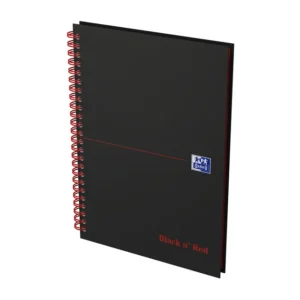 Spiraalblok Oxford Black n' Red A5 lijn 140 pagina's 80gr-1