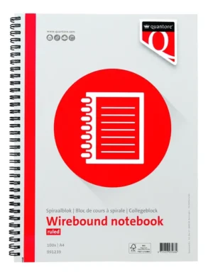 Spiraalblok Quantore A4 lijn spiraal 100vel 70gr-1