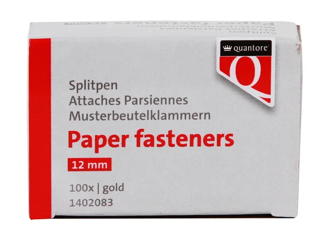 Splitpen Quantore 12mm 100 stuks goud-1