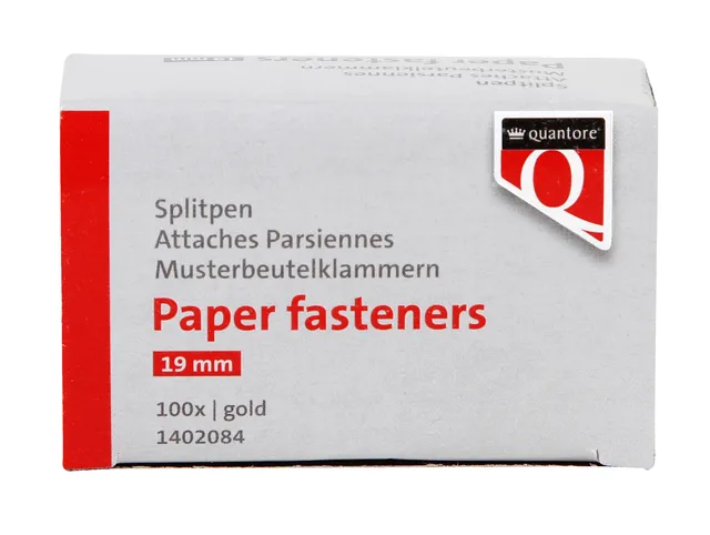 Splitpen Quantore 19mm 100 stuks goud-1