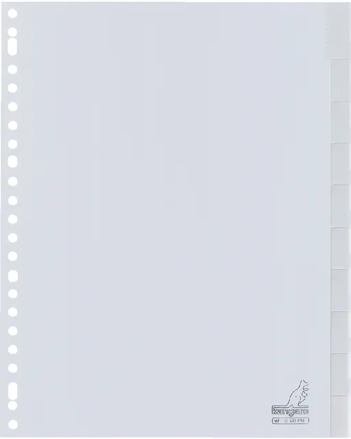 Tabbladen Kangaro 23-gaats G410FM 10-delig+venster grijs PP-1