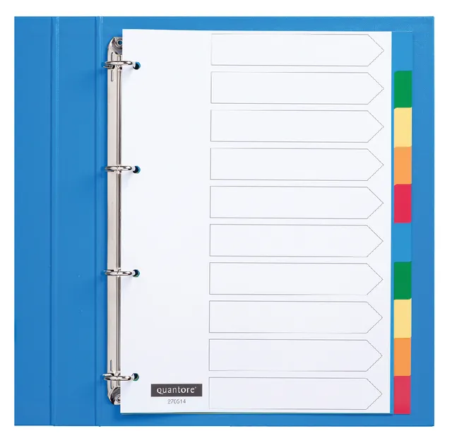 Tabbladen Quantore 4-gaats 10-delig assorti tabs PP-1