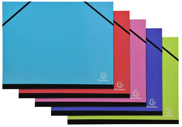 Tekenmap Exacompta Iderama 28x38cm met elastieke sluiting assorti-1