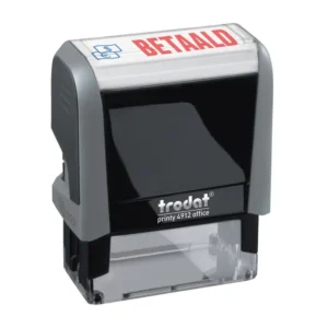 Tekststempel Trodat Printy 4912 betaald blauw rood-1