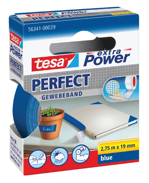 Textieltape tesa® extra Power Perfect 2.75mx19mm blauw-1