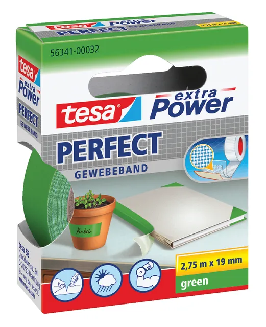 Textieltape tesa® extra Power Perfect 2.75mx19mm groen-1