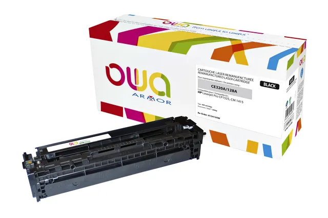 Tonercartridge OWA alternatief tbv HP CE320A zwart-1