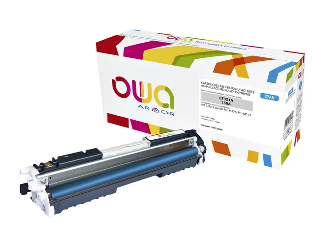 Tonercartridge OWA alternatief tbv HP CF351A blauw-1