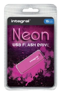 USB-stick 2.0 Integral 16Gb neon roze-1