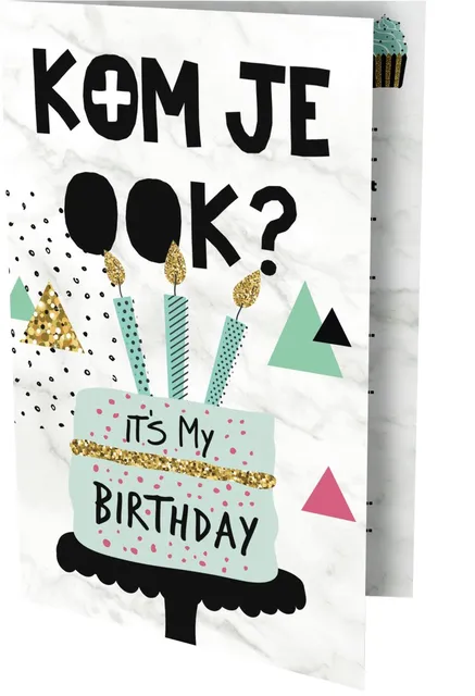 Uitnodiging Cake 13.5x9cm-1