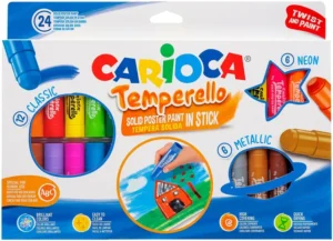 Verfstift Carioca Temperello set à 24 kleuren-1