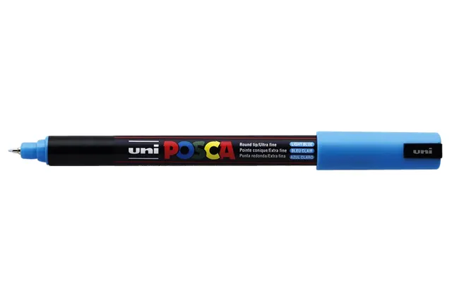 Verfstift Posca PC1MR extra fijn lichtblauw-1