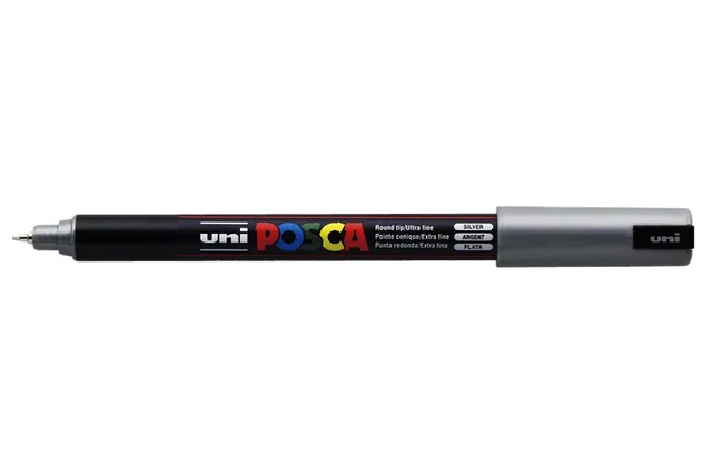 Verfstift Posca PC1MR extra fijn zilver-1