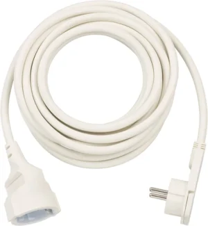 Verlengsnoer Brennenstuhl met platte stekker H05VV-F3G1.5 5 meter wit-1