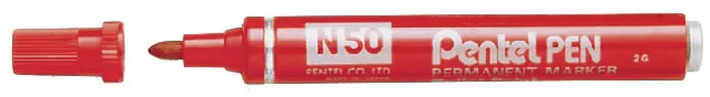 Viltstift Pentel N50 rond 1.5-3mm rood-1