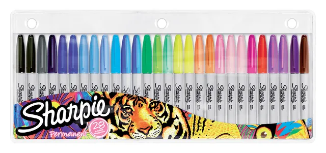 Viltstift Sharpie rond fine assorti blister à 28 stuks-1