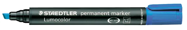 Viltstift Staedtler Lumocolor 350 permanent schuin blauw-1