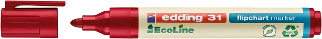 Viltstift edding 31 Ecoline voor flipover rond 1.5-3mm rood-1
