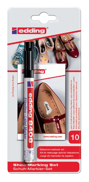 Viltstift edding 8408 schoenen rond 0.75mm zwart-1