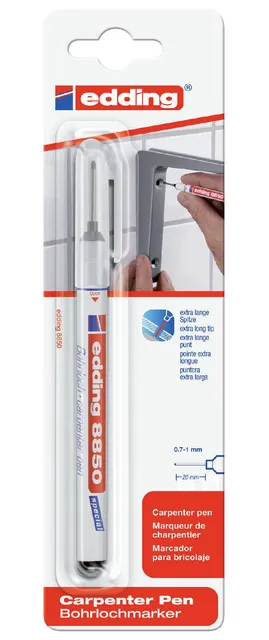 Viltstift edding 8850 timmerman rond 0.7mm zwart blister à 1 stuk-1