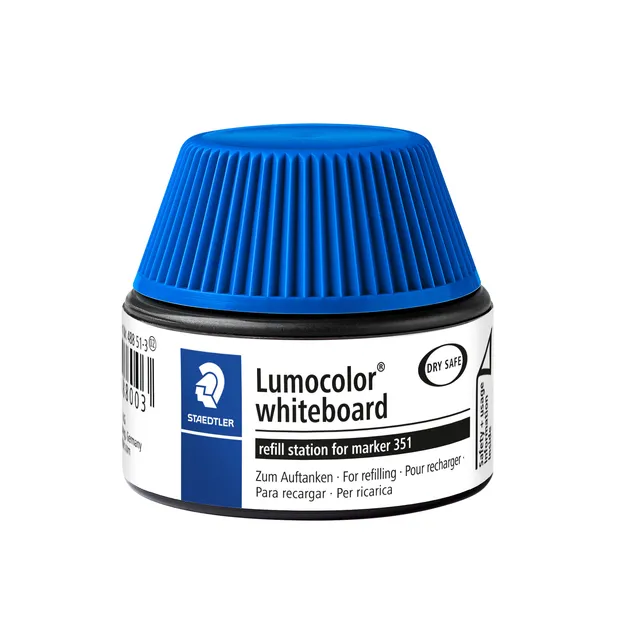 Viltstiftvulling Staedtler Lumocolor whiteboard 20ml blauw-1