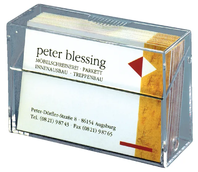 Visitekaartbox Sigel VA110 voor 100 kaarten 86x56mm acryl glashelder-1