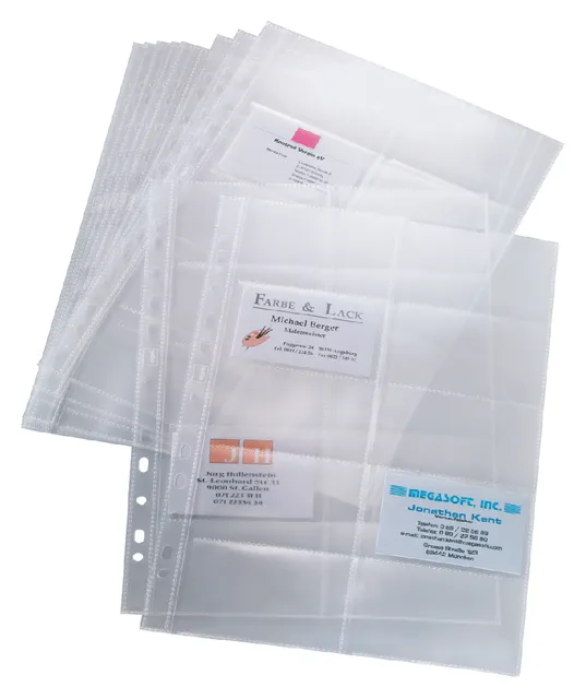Visitekaarthoes Sigel VZ351 voor visitekaartmap VZ301 album VZ301 voor 200 kaarten 2 rijen 90x58mm-1