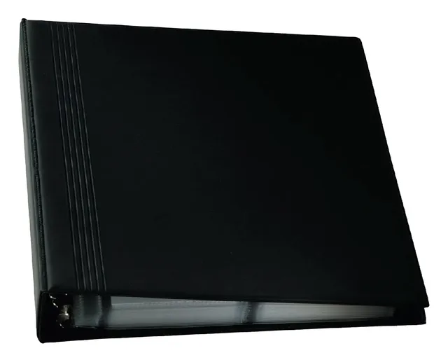 Visitekaartringband Sigel VZ301 voor 400 kaarten 90x58mm velvet zwart-1