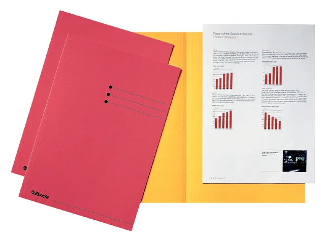 Vouwmap Esselte A4 manilla 180gr rood-1