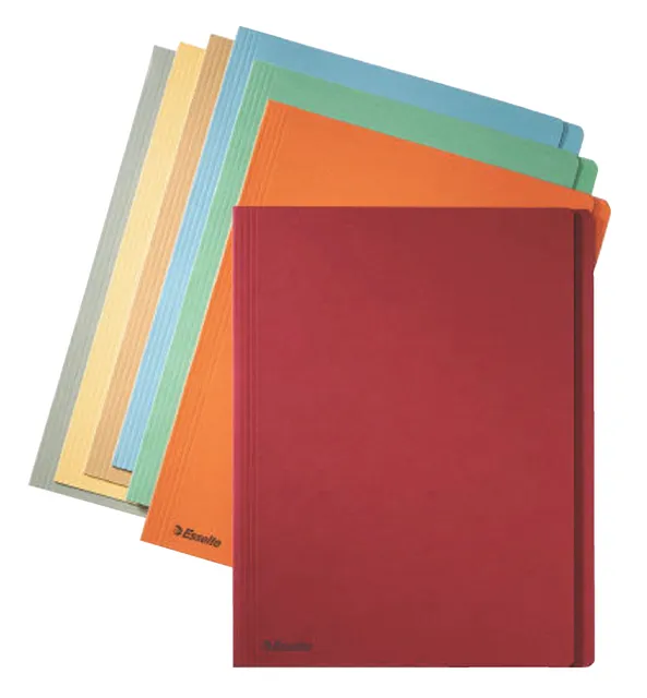 Vouwmap Esselte A4 met overslag manilla 275gr geel-1