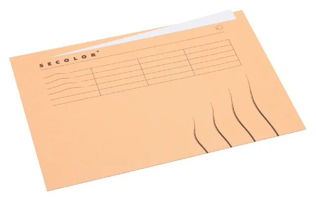 Vouwmap Secolor met tabrand A4 100% gerecycled karton 250 gr Beige-1
