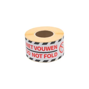 Waarschuwingsetiket Rillprint do not fold 46x125mm wit 250 stuks-1