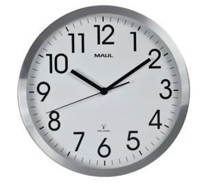 Wandklok MAUL Move RC Ø30.5x4.5cm aluminium frame /wit incl.batterij-1