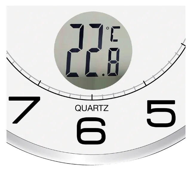 Wandklok Unilux Tempus Ø 30.5cm lichtgrijs/wit-3