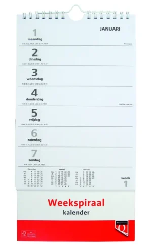 Weekspiraalkalender 2025 Quantore-1