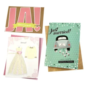 Wenskaart Paperclip navulset huwelijk 6 kaarten-1